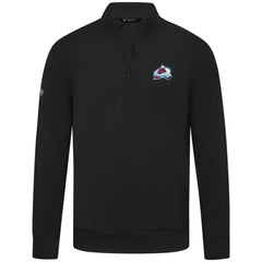 NHL Black Colorado Avalanche Levelwear Upright Tri-Blend Quarter-Zip Pullover
