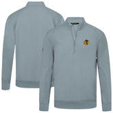 NHL Gray Chicago Blackhawks Levelwear Upright Tri-Blend Quarter-Zip Pullover
