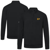NHL Black Chicago Blackhawks Levelwear Upright Tri-Blend Quarter-Zip Pullover