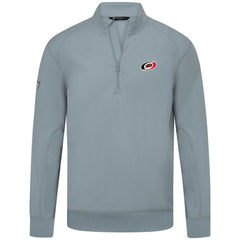 NHL Gray Carolina Hurricanes Levelwear Upright Tri-Blend Quarter-Zip Pullover