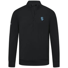 NHL Black Seattle Kraken Levelwear Upright Tri-Blend Quarter-Zip Pullover