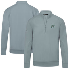 NHL Gray Dallas Stars Levelwear Upright Tri-Blend Quarter-Zip Pullover