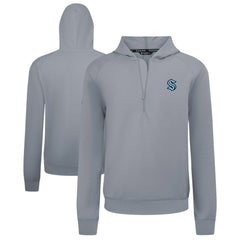 NHL Gray Seattle Kraken Levelwear Technic Quarter-Zip Pullover Hoodie