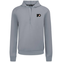 NHL Gray Philadelphia Flyers Levelwear Technic Quarter-Zip Pullover Hoodie