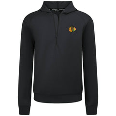 NHL Black Chicago Blackhawks Levelwear Technic Quarter-Zip Pullover Hoodie
