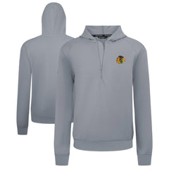 NHL Gray Chicago Blackhawks Levelwear Technic Quarter-Zip Pullover Hoodie