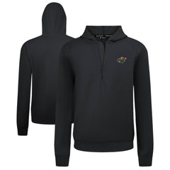 NHL Black Minnesota Wild Levelwear Technic Quarter-Zip Pullover Hoodie