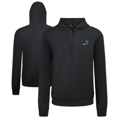 NHL Black San Jose Sharks Levelwear Technic Quarter-Zip Pullover Hoodie