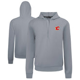 NHL Gray Calgary Flames Levelwear Technic Quarter-Zip Pullover Hoodie