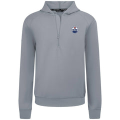 NHL Gray Edmonton Oilers Levelwear Technic Quarter-Zip Pullover Hoodie