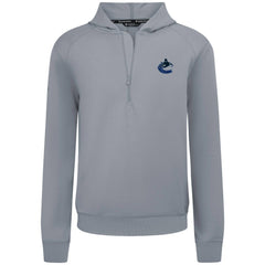 NHL Gray Vancouver Canucks Levelwear Technic Quarter-Zip Pullover Hoodie
