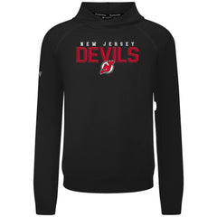 NHL Black New Jersey Devils Levelwear Mandate Carve Tri-Blend Pullover Hoodie