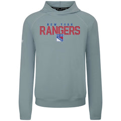 NHL Gray New York Rangers Levelwear Mandate Carve Tri-Blend Pullover Hoodie