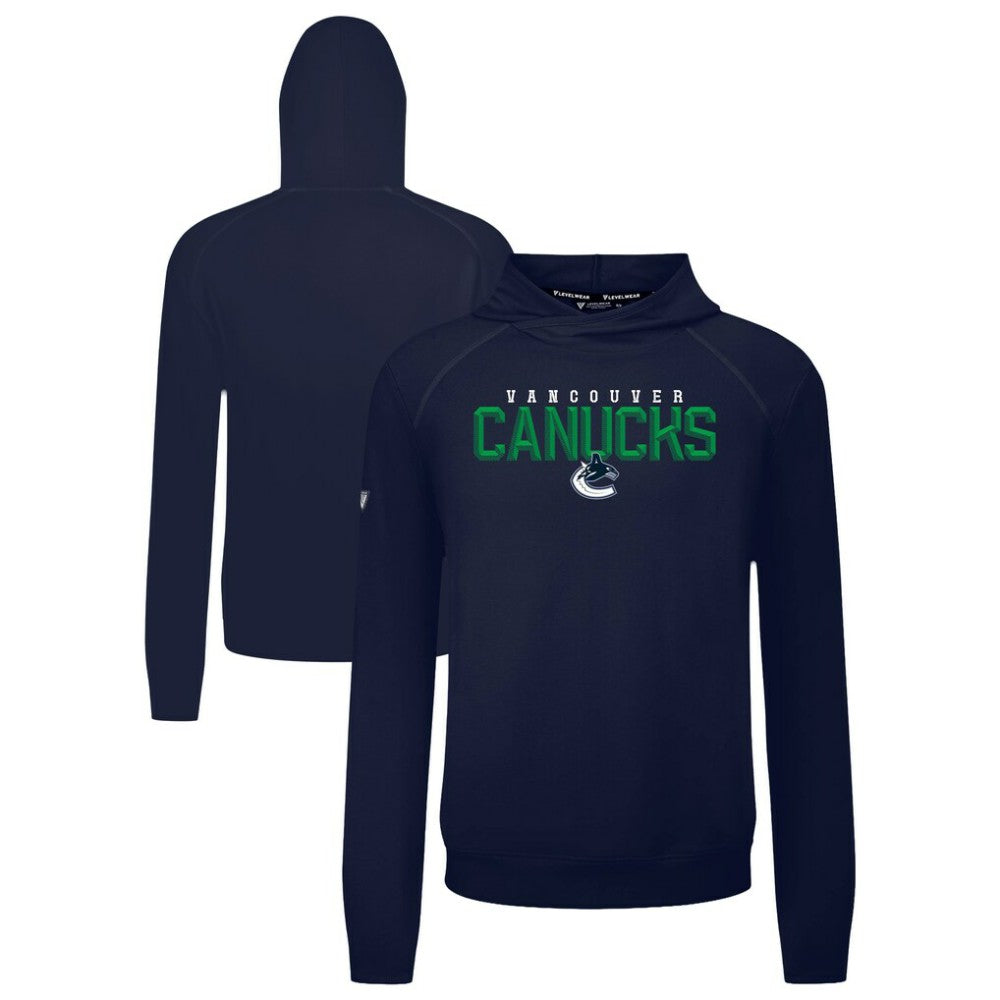 NHL Blue Vancouver Canucks Levelwear Mandate Carve Tri-Blend Pullover Hoodie