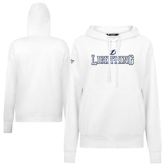 NHL White Tampa Bay Lightning Levelwear Women's Adorn Journey Pullover Hoodie