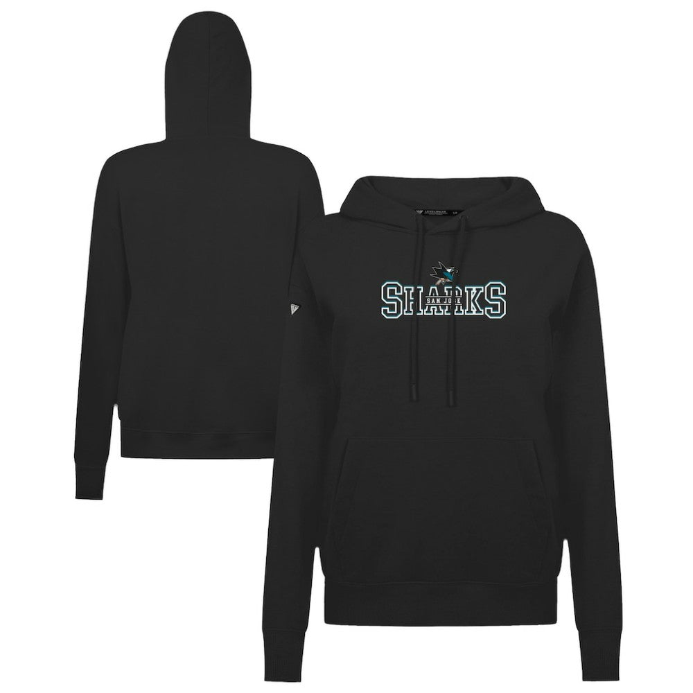 NHL Black San Jose Sharks Levelwear Women's Adorn Journey Pullover Hoodie