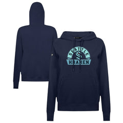 NHL Navy Seattle Kraken Levelwear Women's Adorn Banner Arch Pullover Hoodie