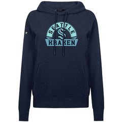 NHL Navy Seattle Kraken Levelwear Women's Adorn Banner Arch Pullover Hoodie