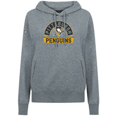 NHL Gray Pittsburgh Penguins Levelwear Women's Adorn Banner Arch Pullover Hoodie