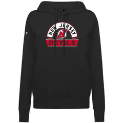 NHL Black New Jersey Devils Levelwear Women's Adorn Banner Arch Pullover Hoodie