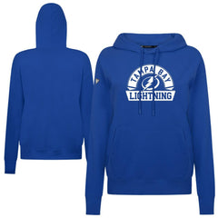 NHL Royal Tampa Bay Lightning Levelwear Women's Adorn Banner Arch Pullover Hoodie