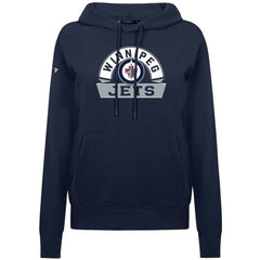 NHL Navy Winnipeg Jets Levelwear Women's Adorn Banner Arch Pullover Hoodie