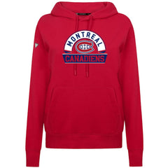 NHL Red Montreal Canadiens Levelwear Women's Adorn Banner Arch Pullover Hoodie