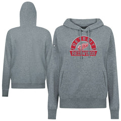 NHL Gray Detroit Red Wings Levelwear Women's Adorn Banner Arch Pullover Hoodie