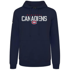 NHL Navy Montreal Canadiens Levelwear Podium Carve Pullover Hoodie