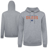 NHL Gray Edmonton Oilers Levelwear Podium Carve Pullover Hoodie