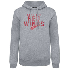 NHL Gray Detroit Red Wings Levelwear Podium Carve Pullover Hoodie