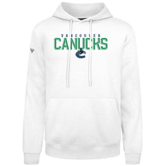 NHL White Vancouver Canucks Levelwear Podium Carve Pullover Hoodie