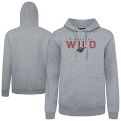 NHL Gray Minnesota Wild Levelwear Podium Carve Pullover Hoodie