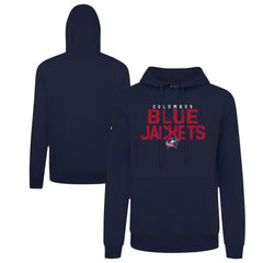 NHL Navy Columbus Blue Jackets Levelwear Podium Carve Pullover Hoodie