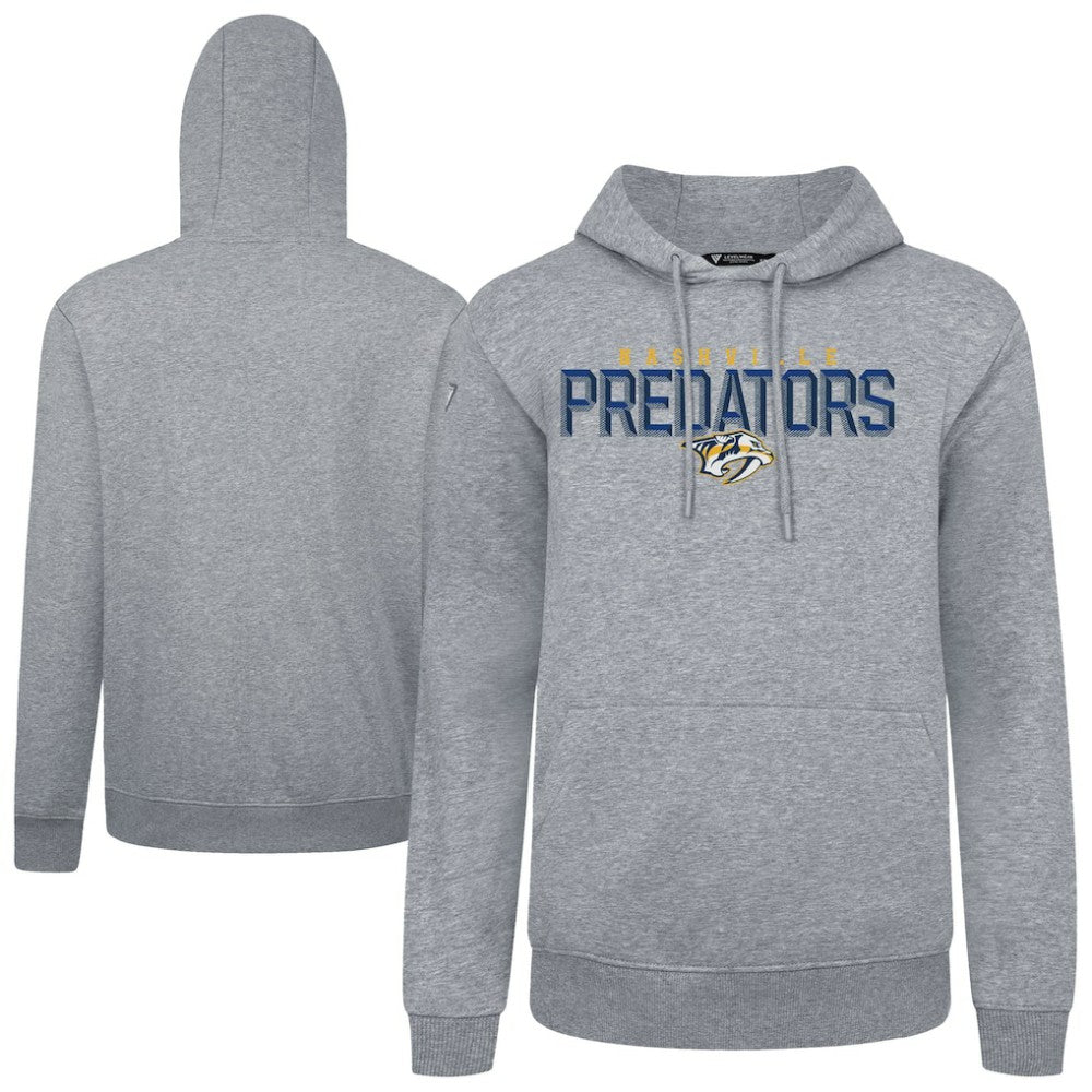 NHL Gray Nashville Predators Levelwear Podium Carve Pullover Hoodie