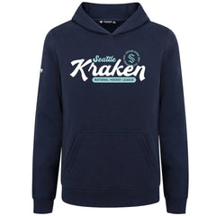 NHL Navy Seattle Kraken Levelwear Youth Podium Monument Pullover Hoodie