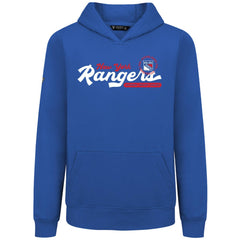 NHL Royal New York Rangers Levelwear Youth Podium Monument Pullover Hoodie