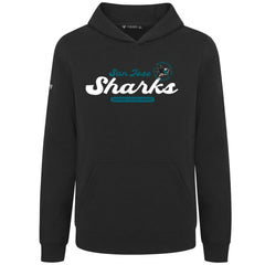 NHL Black San Jose Sharks Levelwear Youth Podium Monument Pullover Hoodie