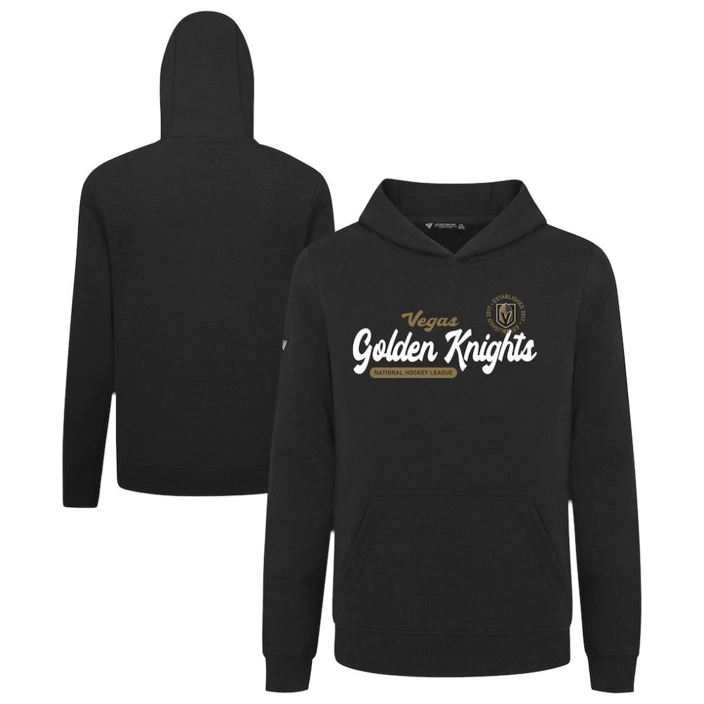 NHL Black Vegas Golden Knights Levelwear Youth Podium Monument Pullover Hoodie