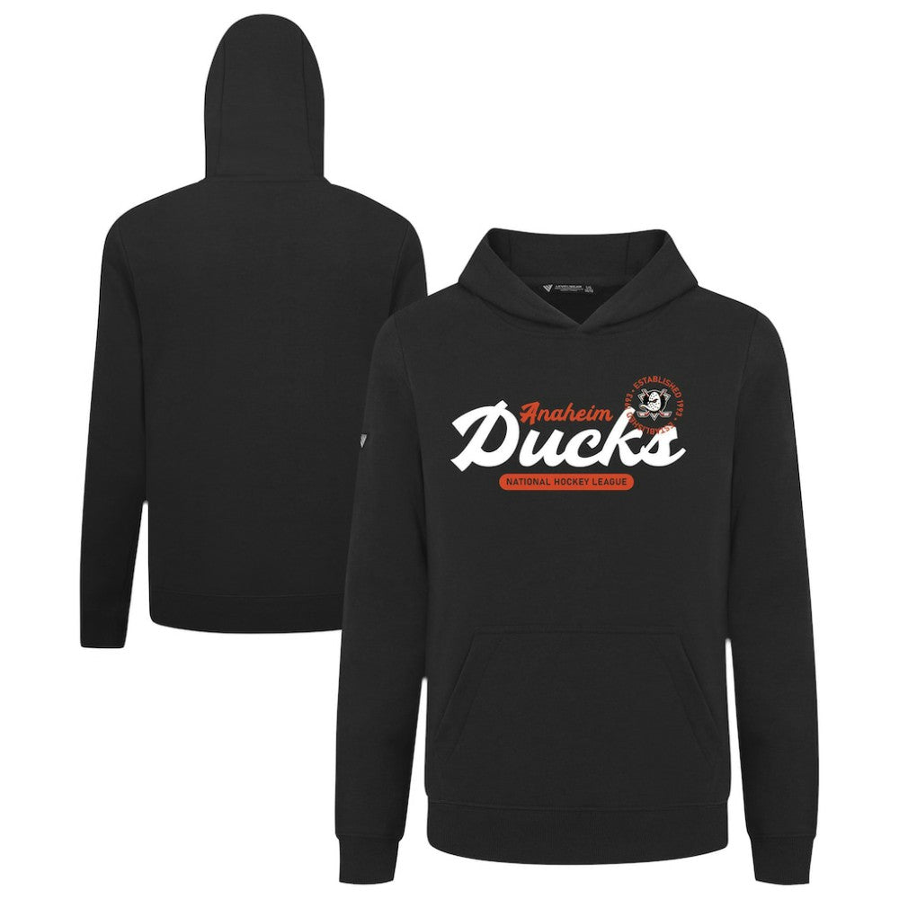 NHL Black Anaheim Ducks Levelwear Youth Podium Monument Pullover Hoodie