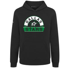 NHL Black Dallas Stars Levelwear Youth Podium Banner Arch Pullover Hoodie