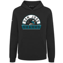 NHL Black San Jose Sharks Levelwear Youth Podium Banner Arch Pullover Hoodie
