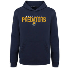 NHL Navy Nashville Predators Levelwear Youth Podium Carve Pullover Hoodie