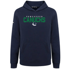 NHL Navy Vancouver Canucks Levelwear Youth Podium Carve Pullover Hoodie