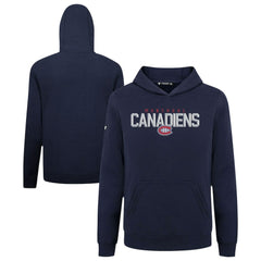 NHL Navy Montreal Canadiens Levelwear Youth Podium Carve Pullover Hoodie
