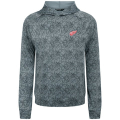 NHL Gray Detroit Red Wings Levelwear Albatross Raglan Pullover Hoodie