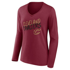 NBA Cleveland Cavaliers Women's Hustle Custom Long Sleeve V-Neck T-Shirt sale