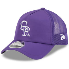 MLB Colorado Rockies New Era 2026 Batting Practice Apex 9FORTY Adjustable Trucker Hat