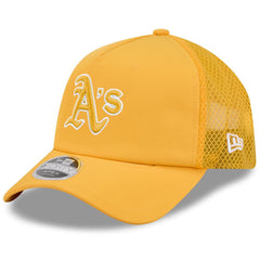 MLB Athletics New Era 2026 Batting Practice Apex 9FORTY Adjustable Trucker Hat