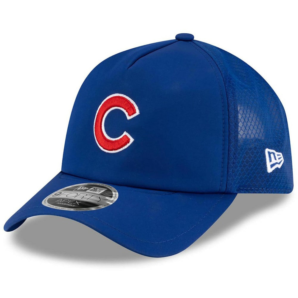 MLB Chicago Cubs New Era 2026 Batting Practice Apex 9FORTY Adjustable Trucker Hat